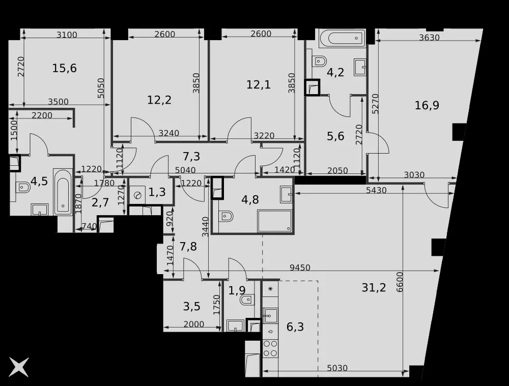 5-комнатная, 137,9 м² — 81 023 145 ₽