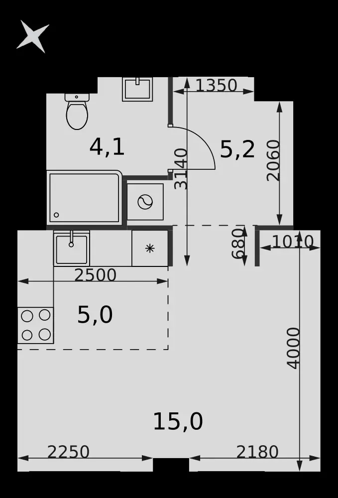 Студия, 29,3 м² — 24 202 503 ₽