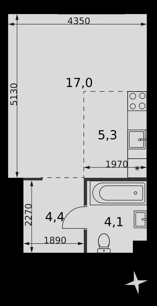 Студия, 30,8 м² — 24 305 235 ₽