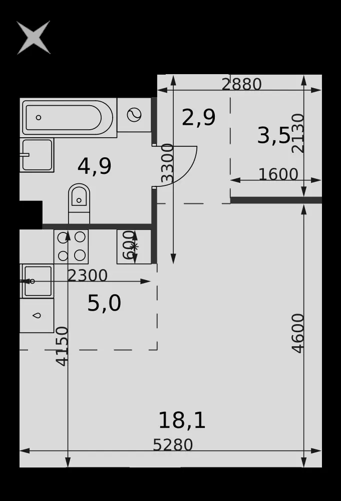 Студия, 34,4 м² — 22 056 248 ₽