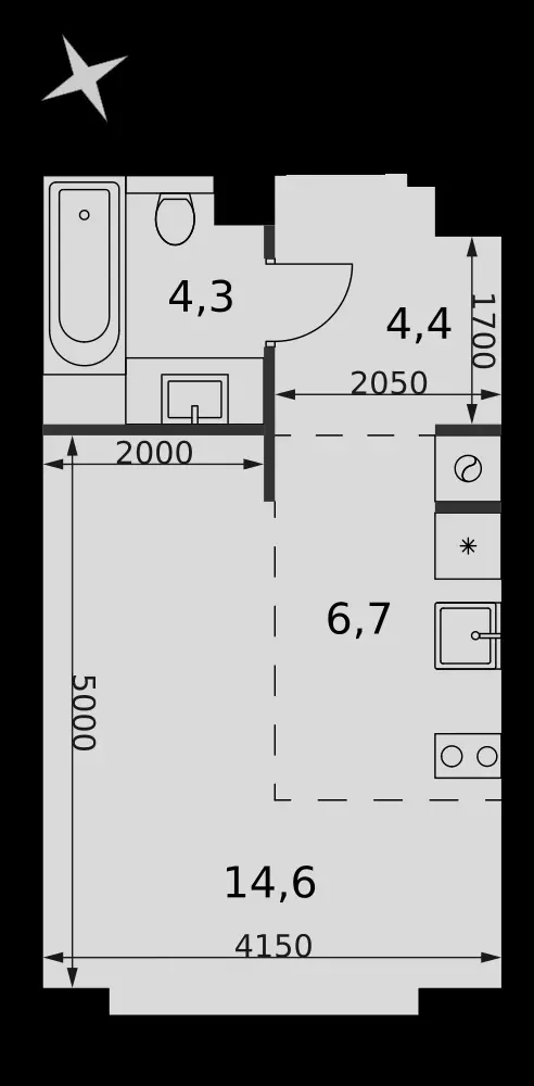 Студия, 30 м² — 19 290 000 ₽