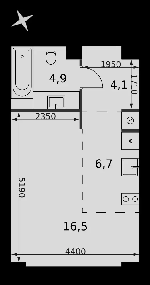 Студия, 32,2 м² — 23 175 950 ₽