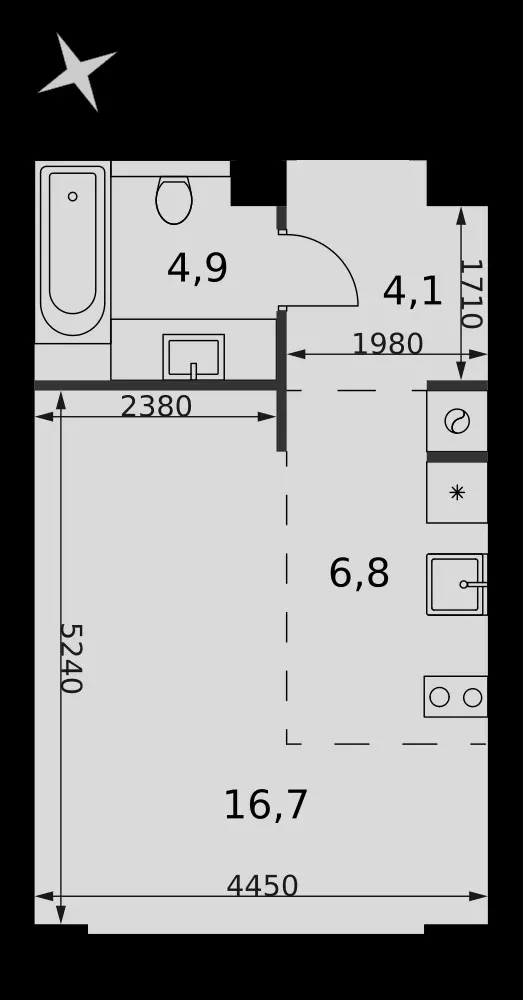 Студия, 32,5 м² — 22 571 250 ₽