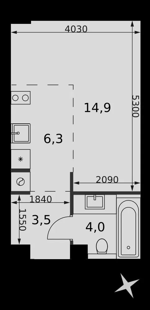 Студия, 28,7 м² — 20 455 925 ₽