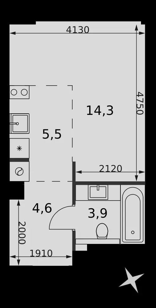 Студия, 28,3 м² — 20 361 850 ₽