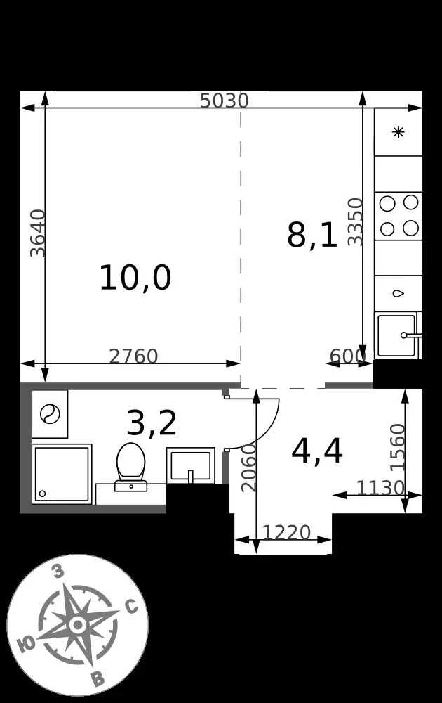 Студия, 25,7 м² — 7 920 997 ₽