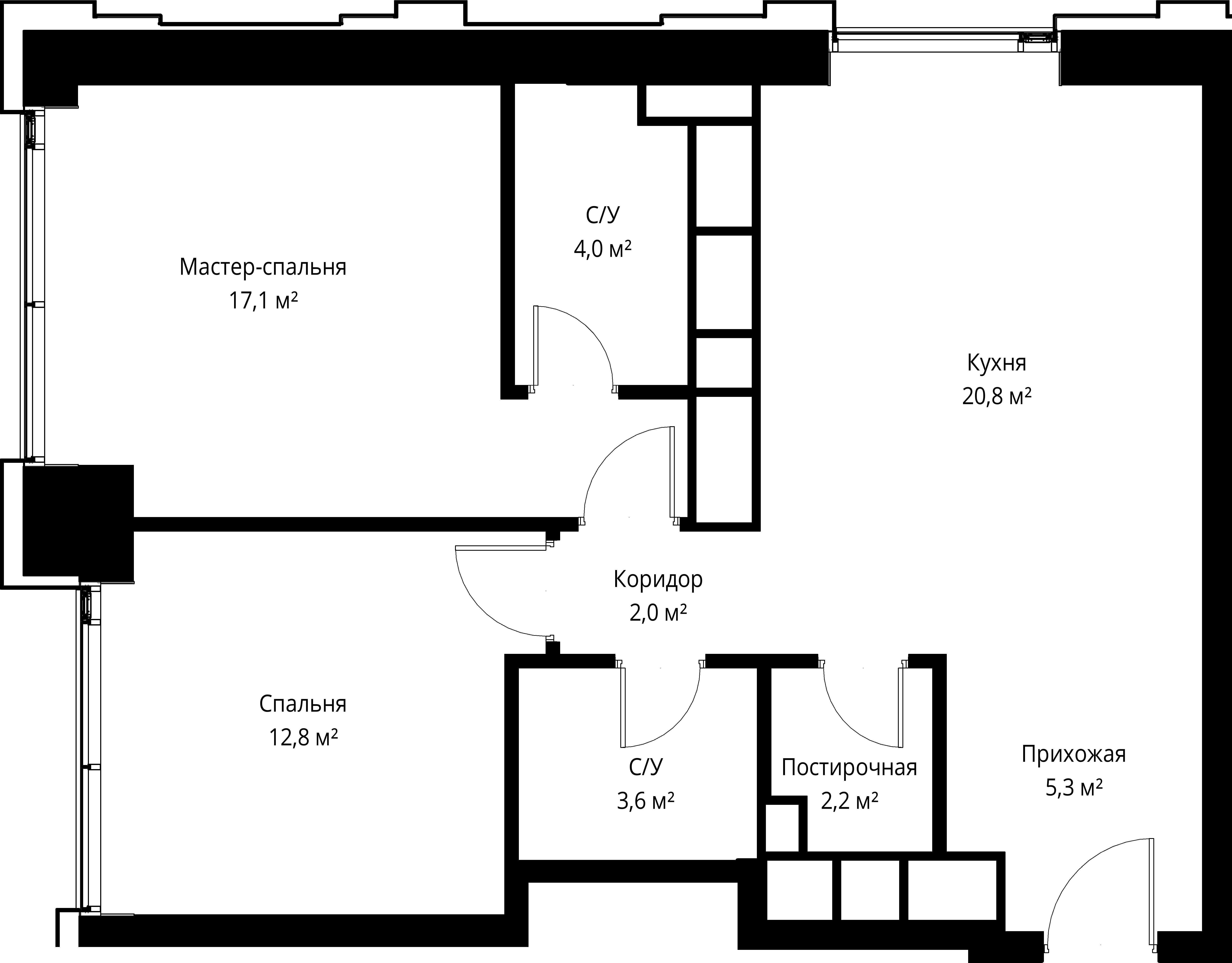 2-комнатная, 67,8 м² — 32 473 409 ₽