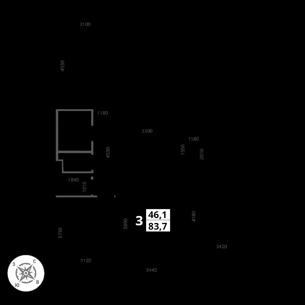 3-комнатная, 83,8 м² — 19 003 041 ₽