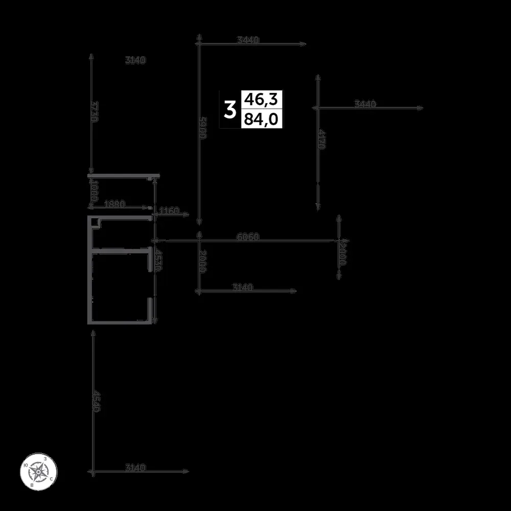 3-комнатная, 84,1 м² — 18 760 019 ₽