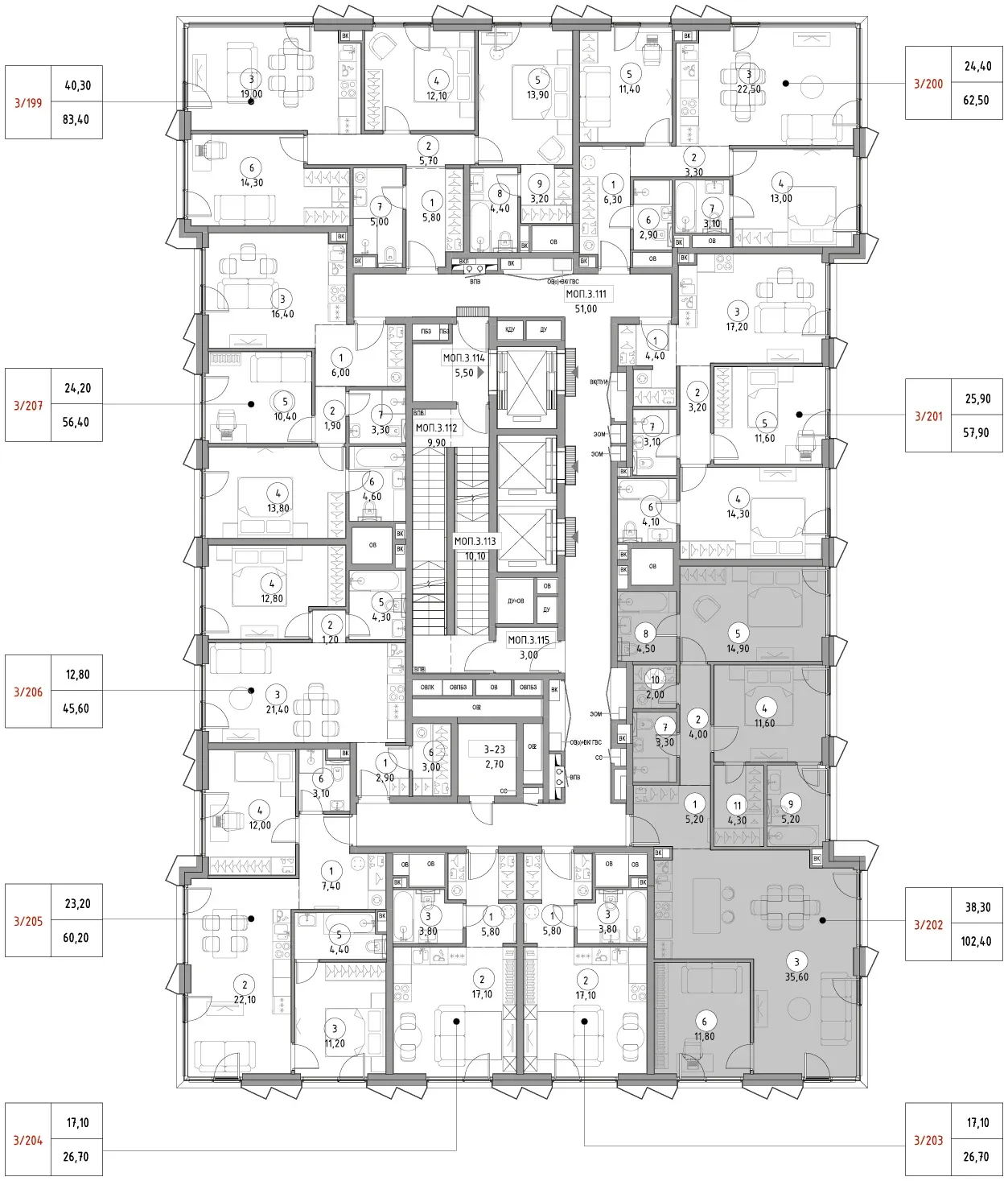 4-комнатная, 100,1 м² — 42 574 131 ₽