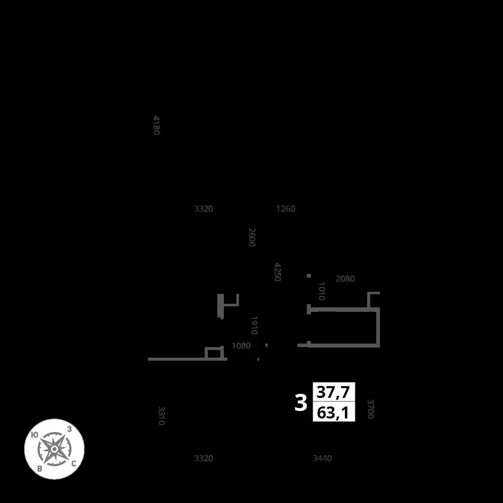 3-комнатная, 63,6 м² — 17 357 044 ₽