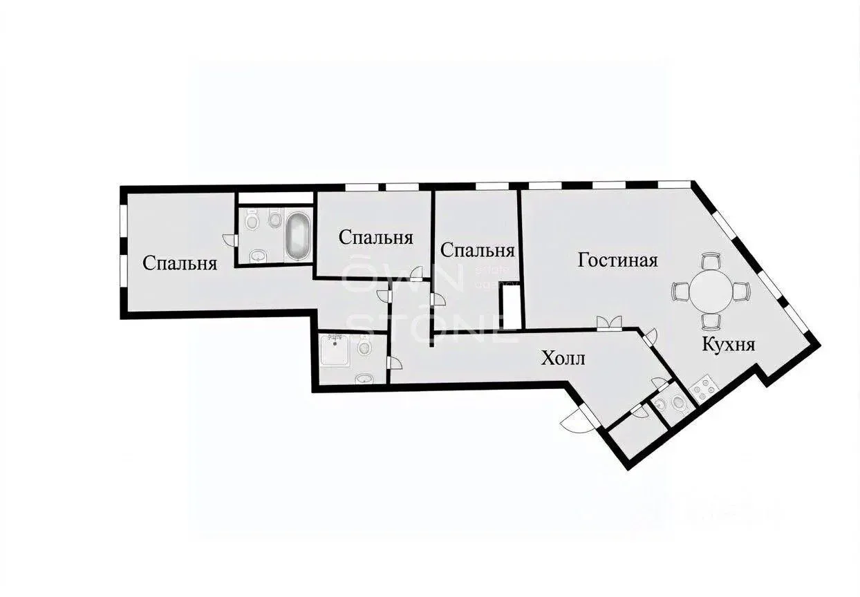 4-комн. квартира, 165 м²
