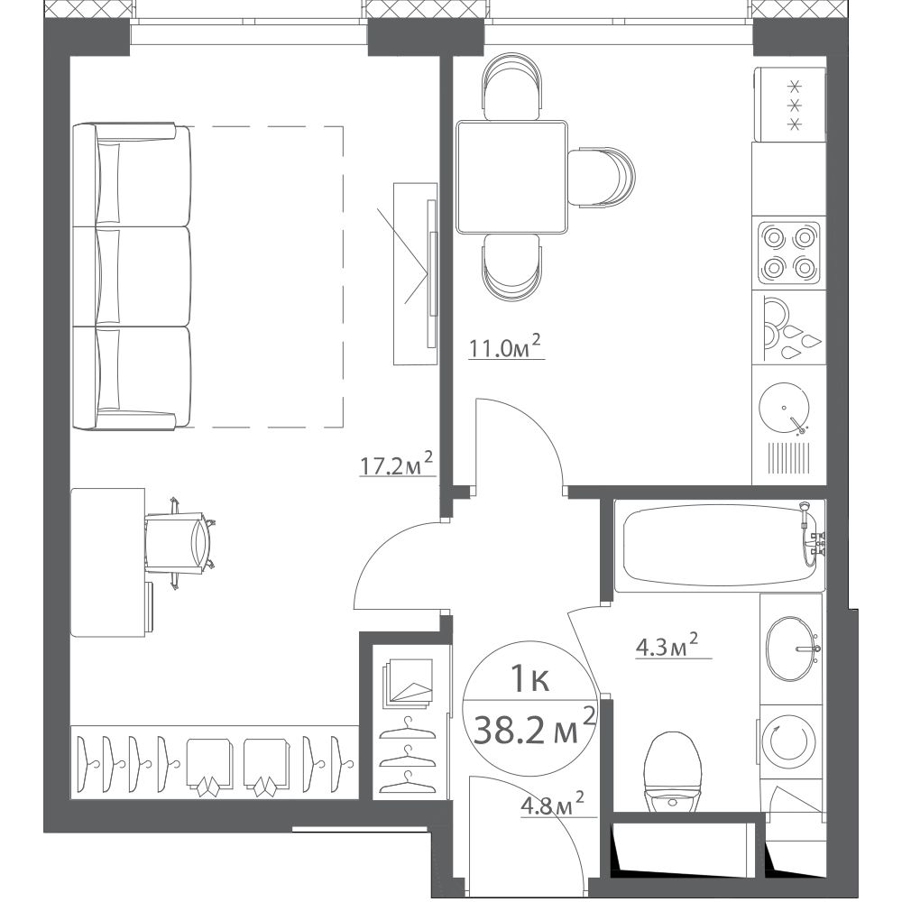 9-комнатная, 38,2 м² — 9 068 924 ₽