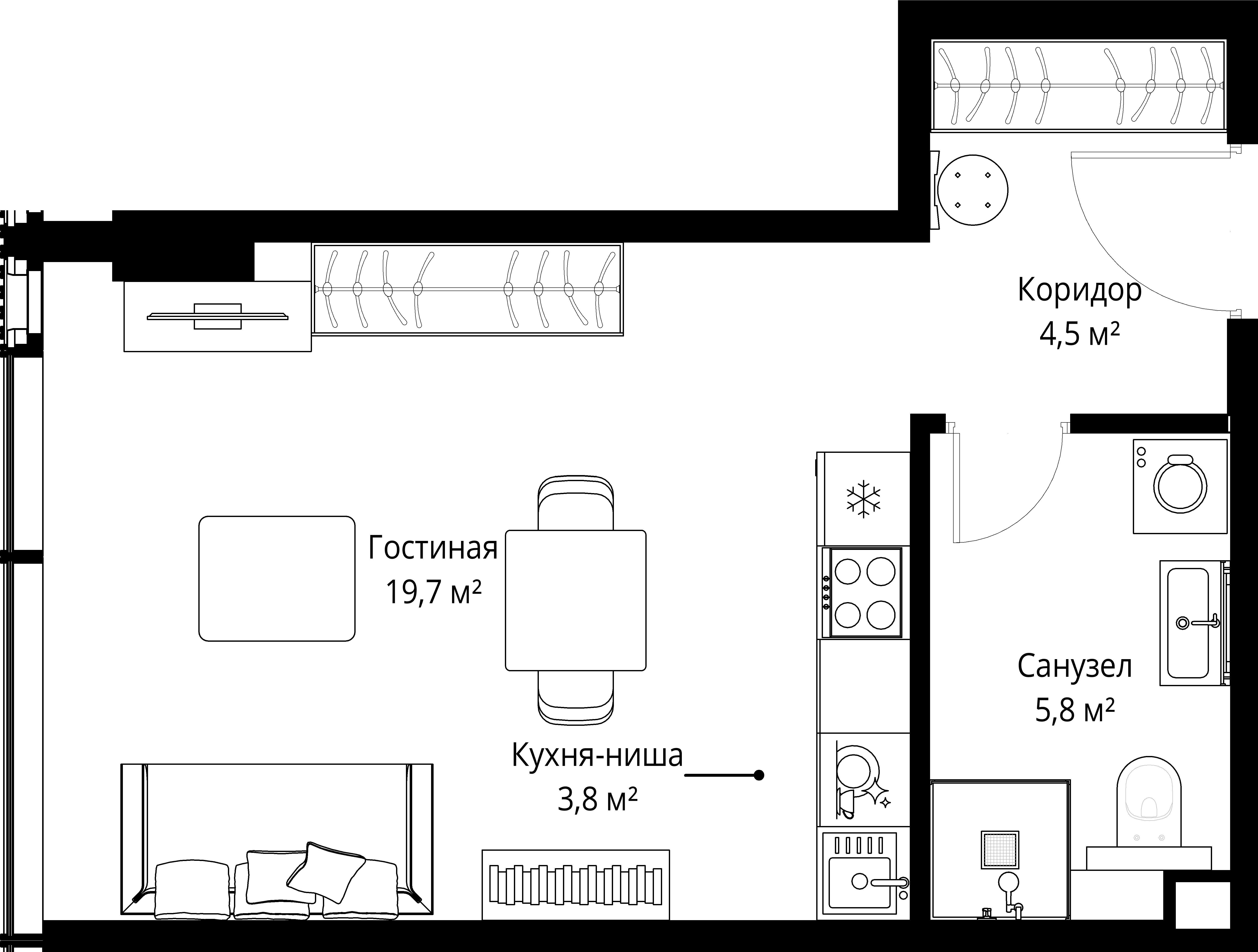 9-комнатная, 33,8 м² — 34 167 744 ₽