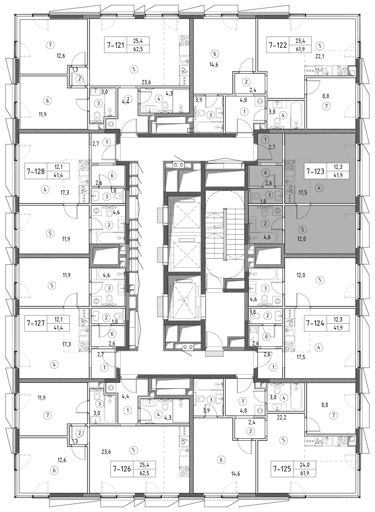 1-комнатная, 41,5 м² — 22 864 176 ₽