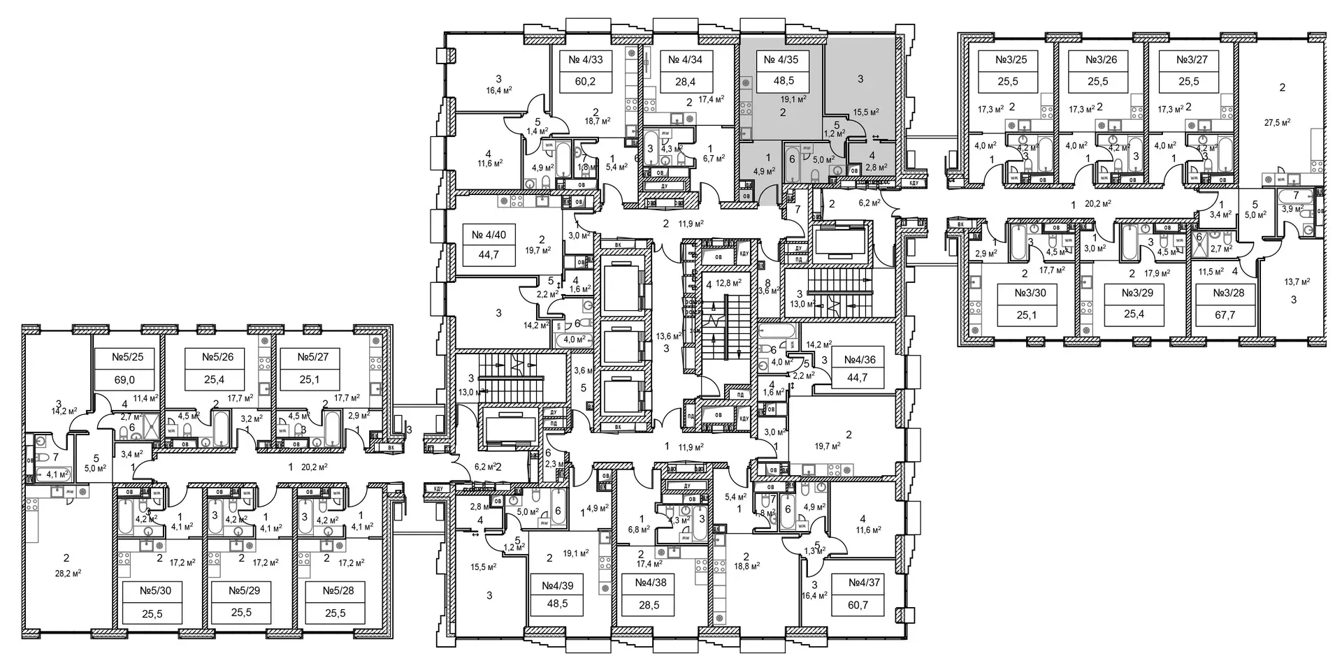 1-комнатная, 49,1 м² — 25 283 750 ₽