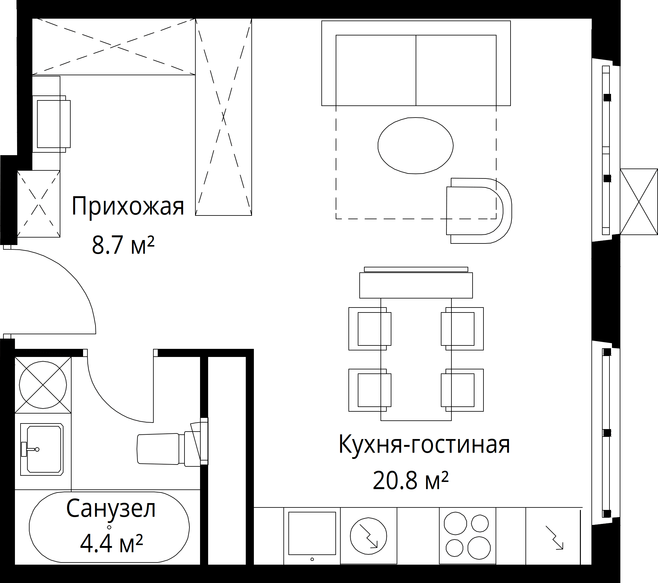 9-комнатная, 33,9 м² — 8 415 487 ₽