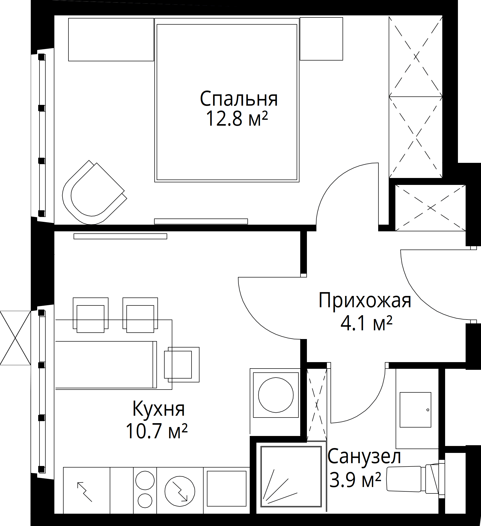 1-комнатная, 31,5 м² — 8 219 118 ₽