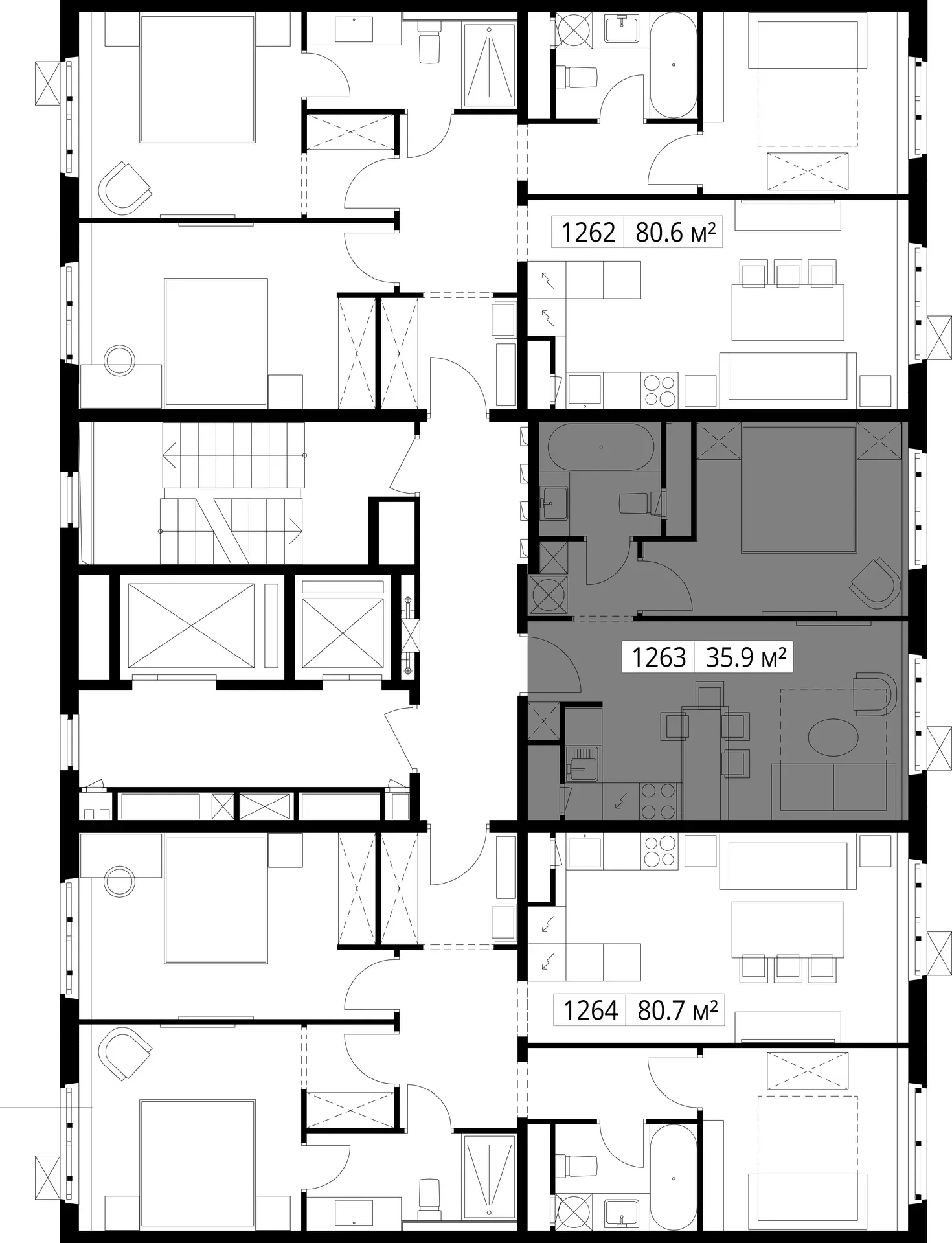 1-комнатная, 35,9 м² — 9 484 461 ₽