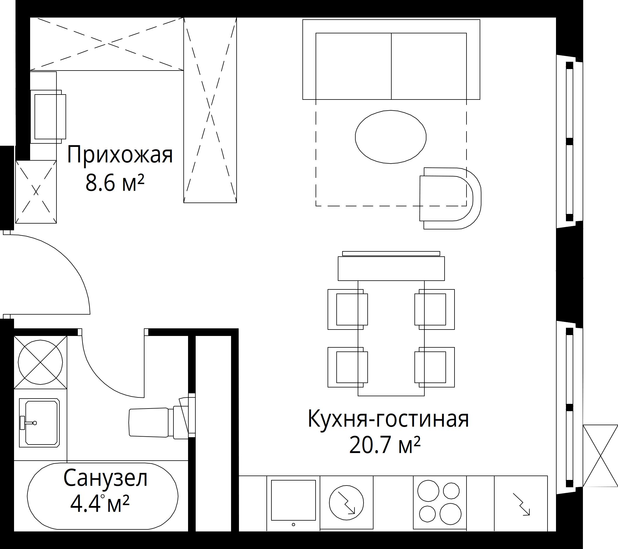 9-комнатная, 33,7 м² — 8 429 391 ₽