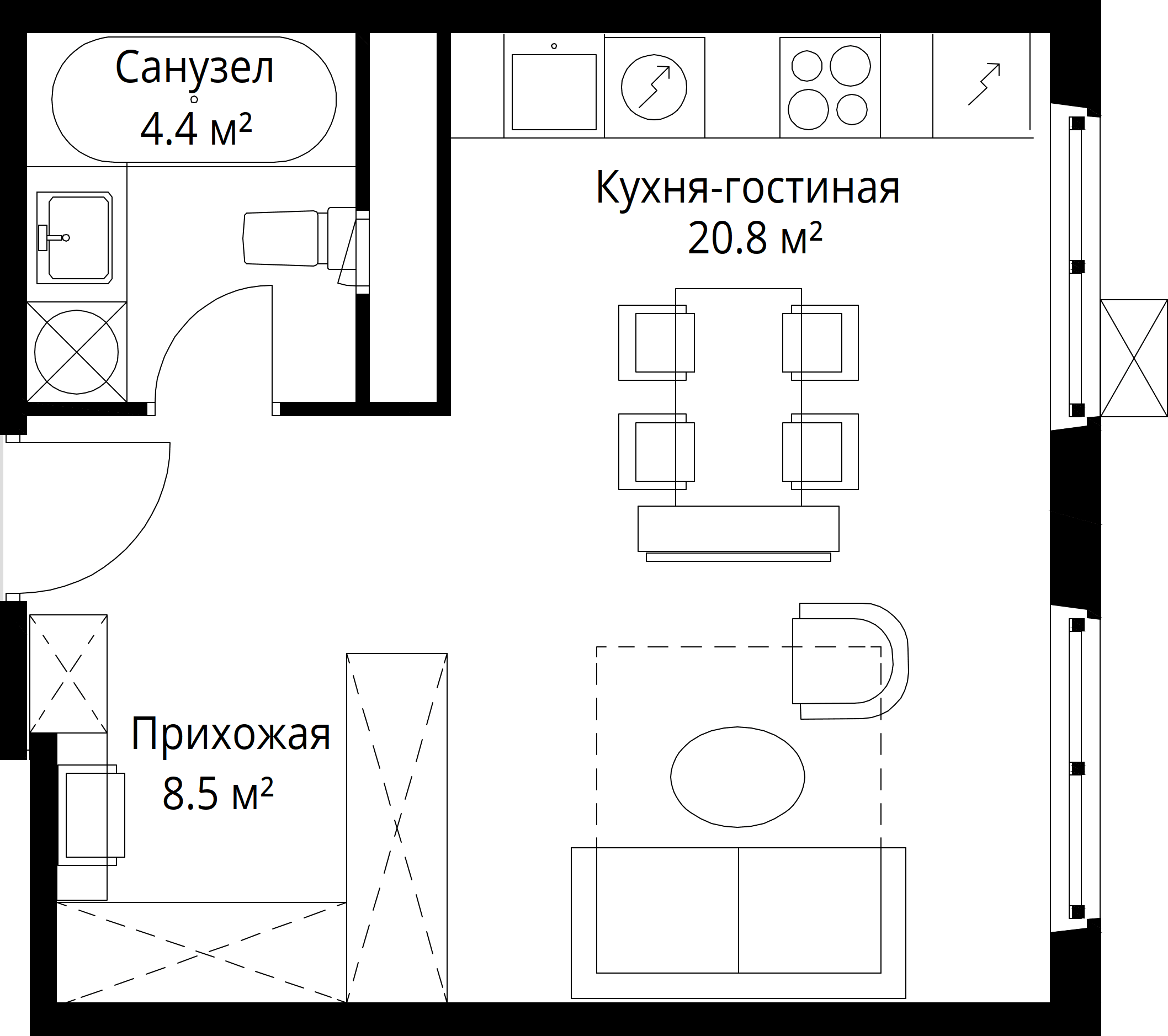 9-комнатная, 33,7 м² — 8 554 777 ₽