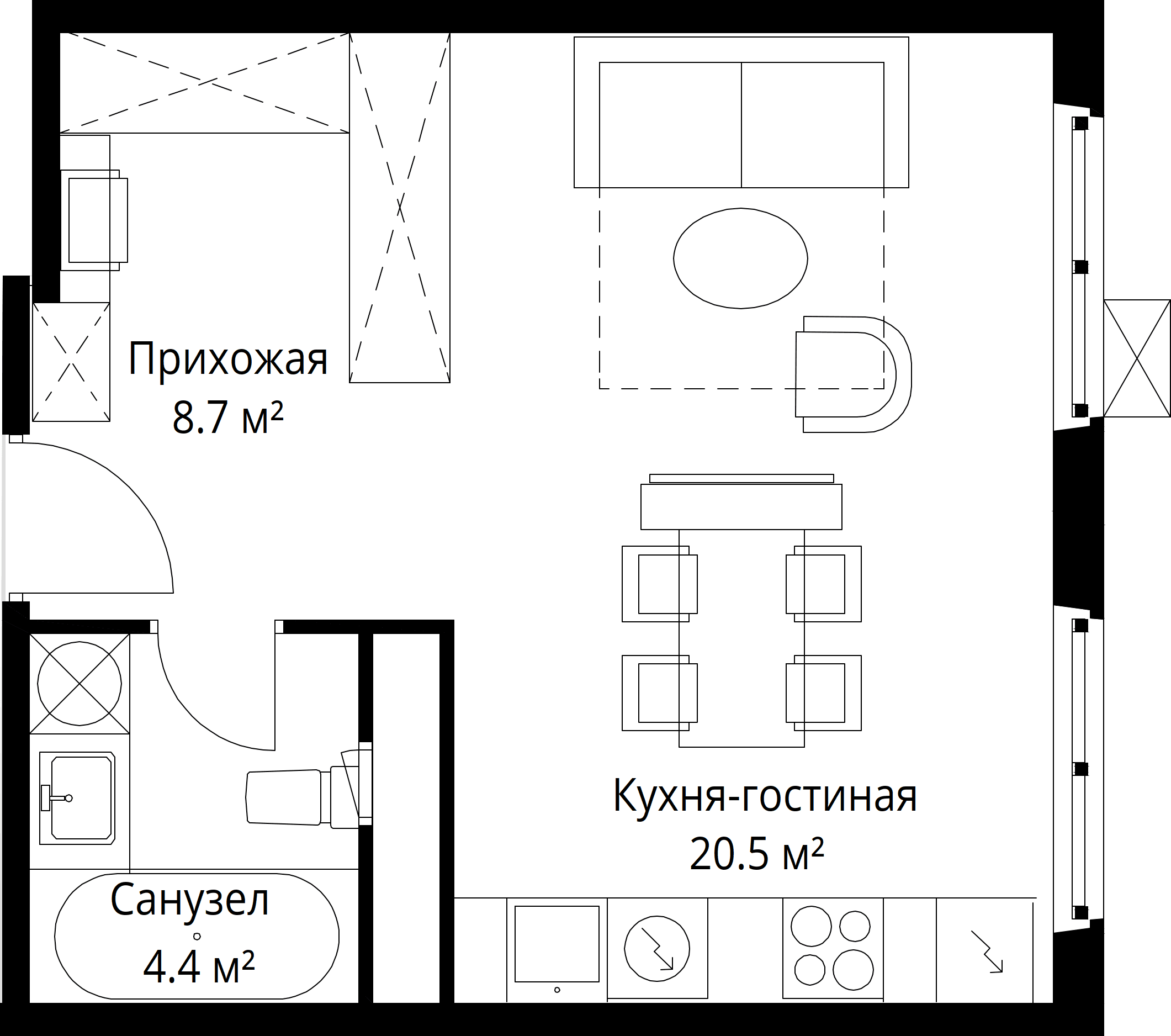 9-комнатная, 33,6 м² — 8 595 713 ₽