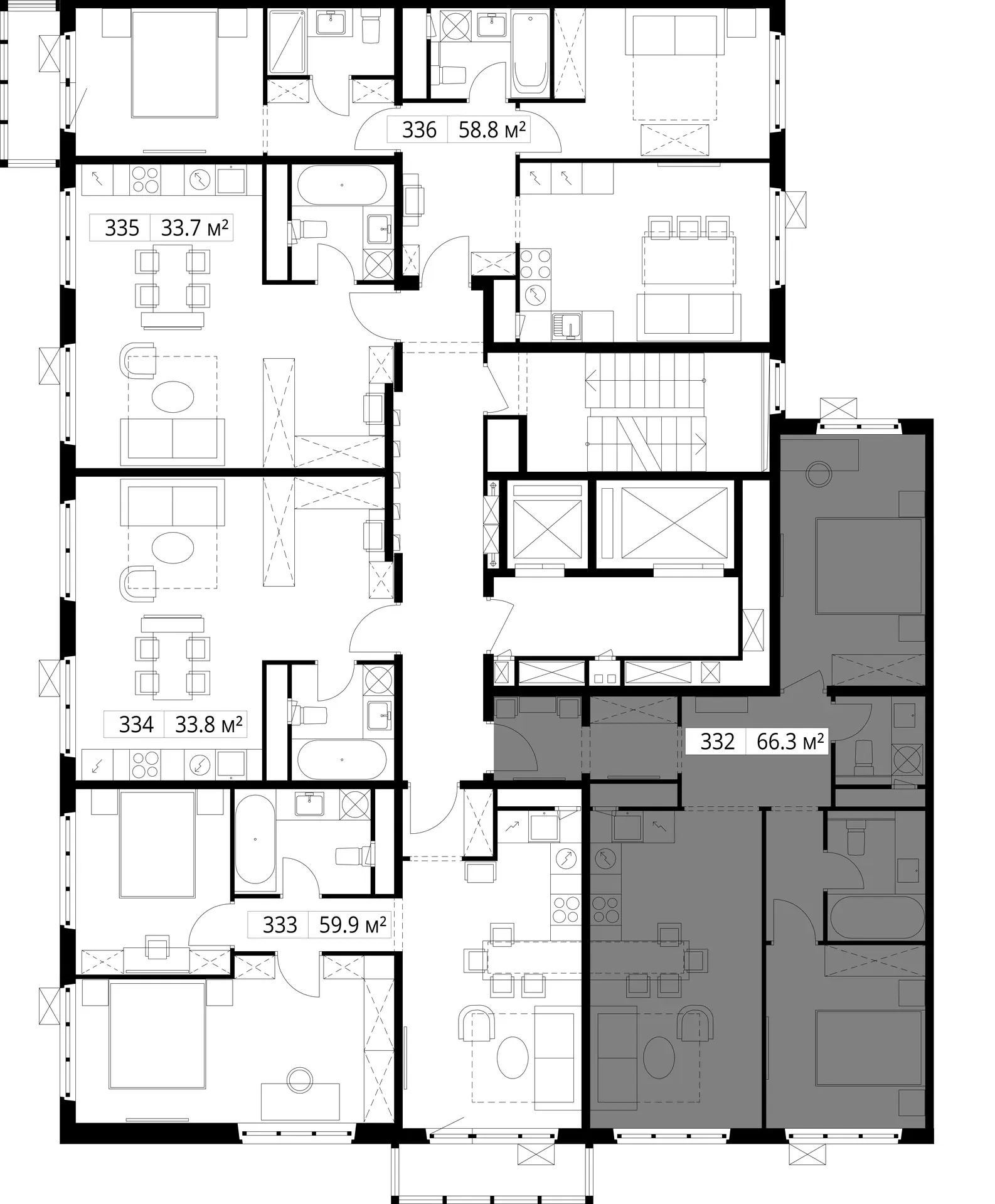 2-комнатная, 66,3 м² — 13 002 172 ₽