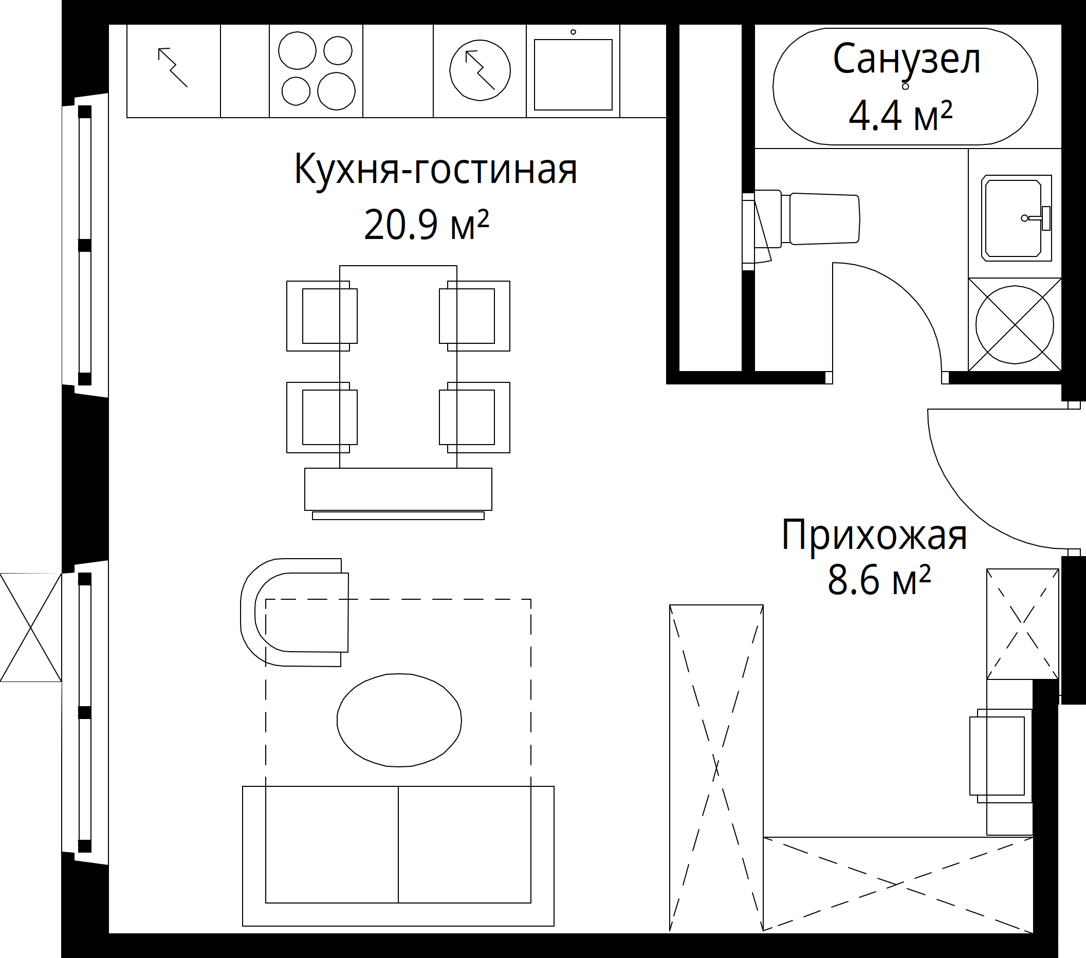 9-комнатная, 33,9 м² — 8 210 452 ₽