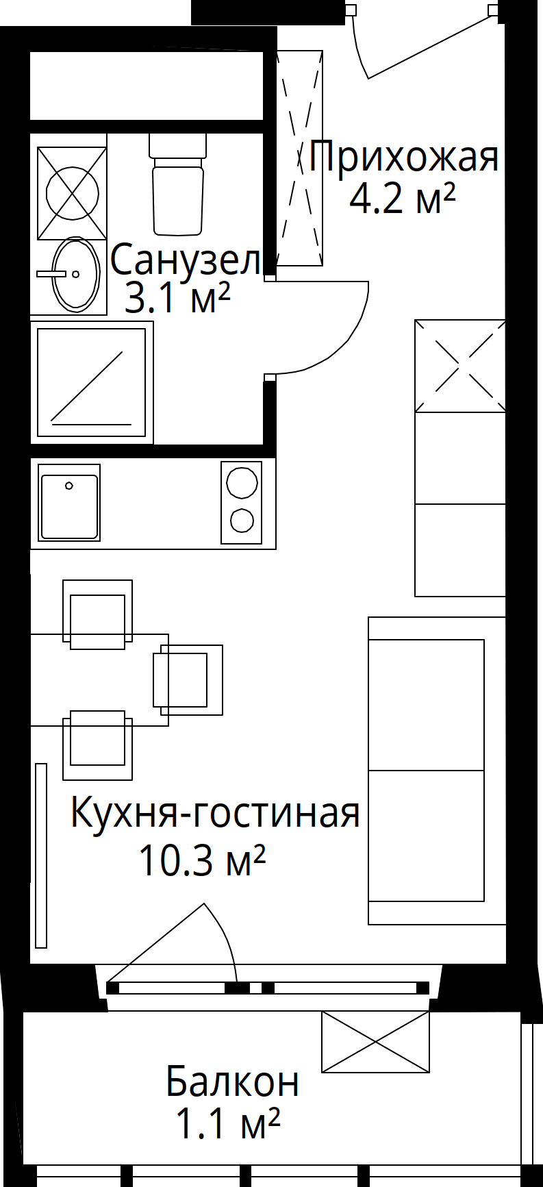 9-комнатная, 18,7 м² — 5 432 200 ₽