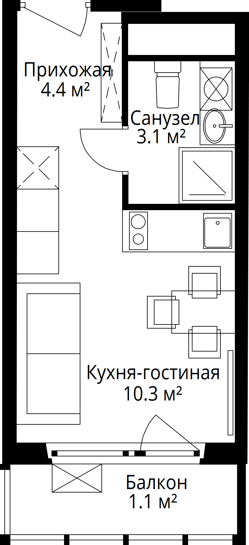 9-комнатная, 18,9 м² — 6 147 802 ₽