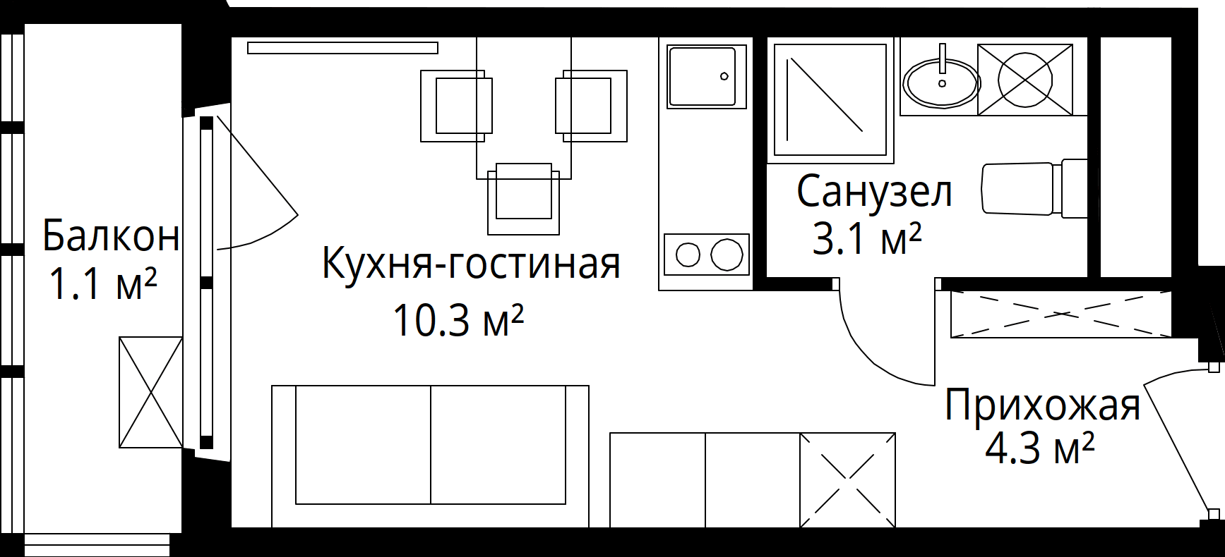 9-комнатная, 18,8 м² — 6 433 412 ₽