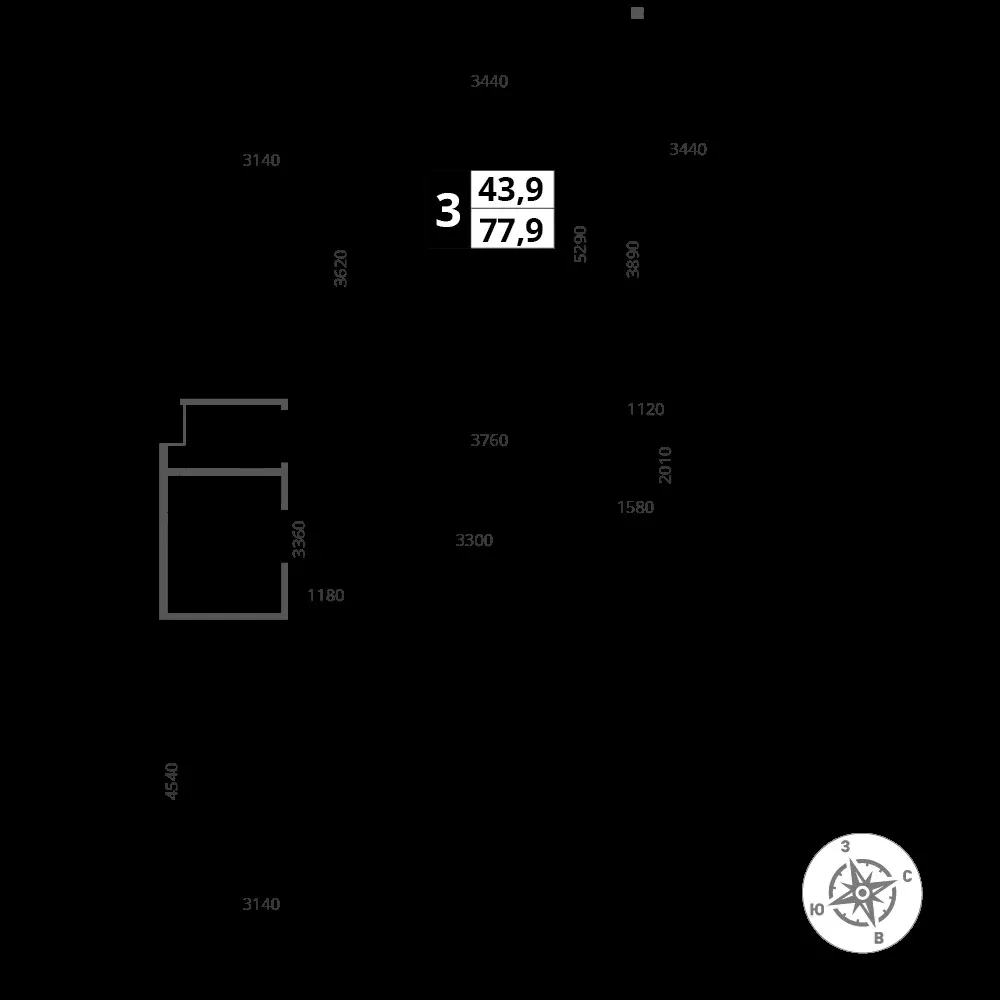 3-комнатная, 77,9 м² — 17 836 451 ₽