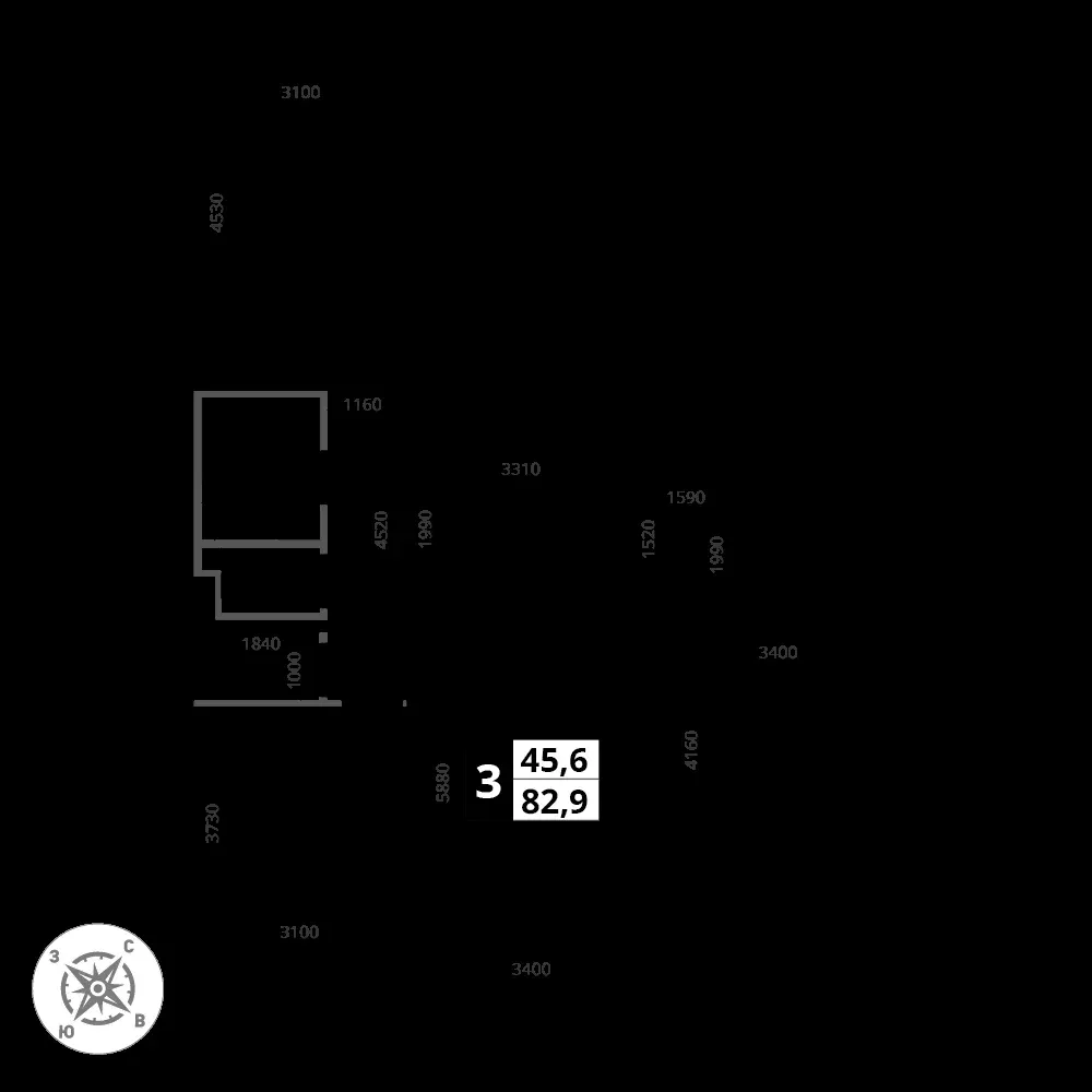 3-комнатная, 83 м² — 19 664 568 ₽