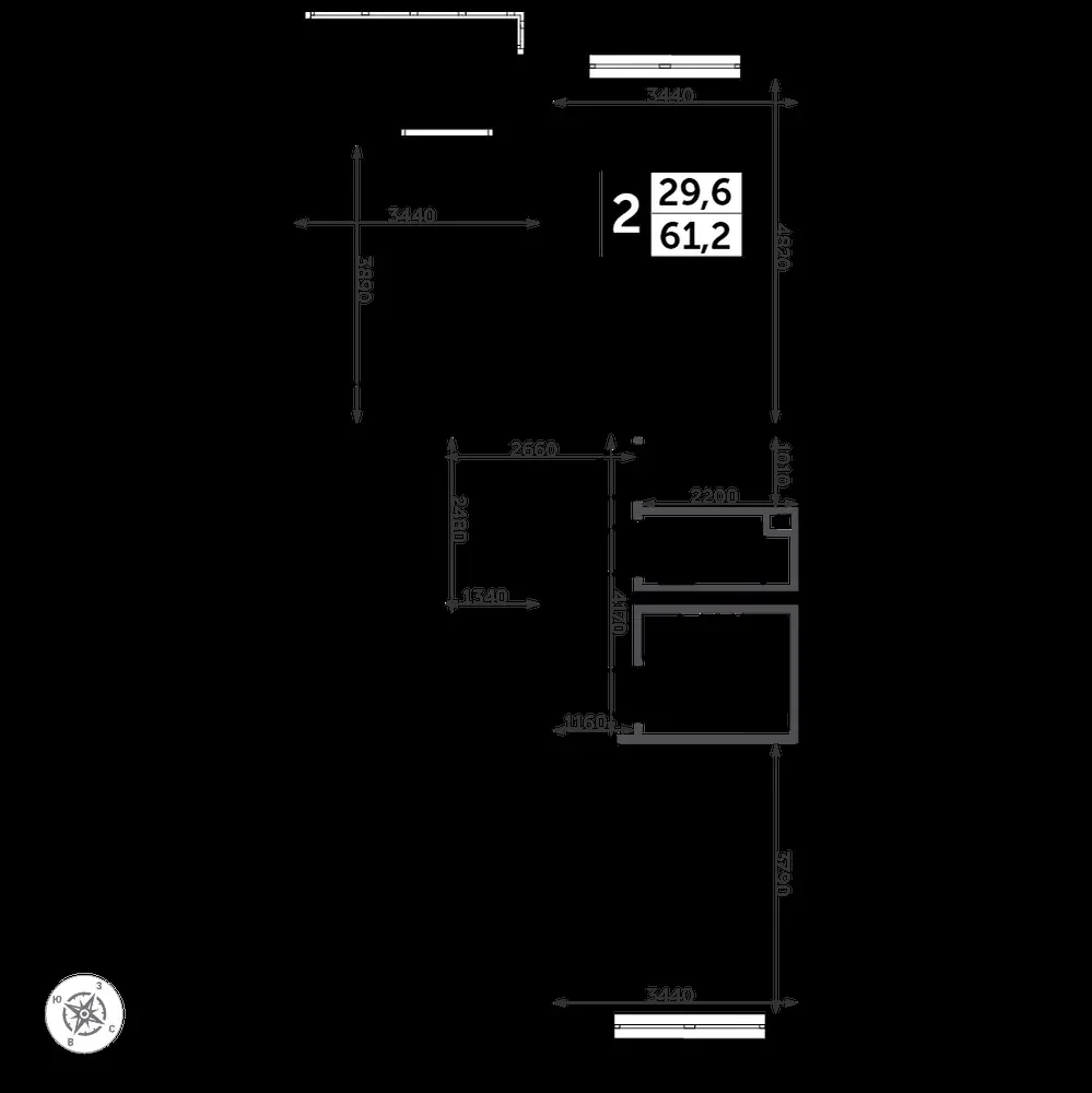 2-комнатная, 62,1 м² — 14 587 135 ₽
