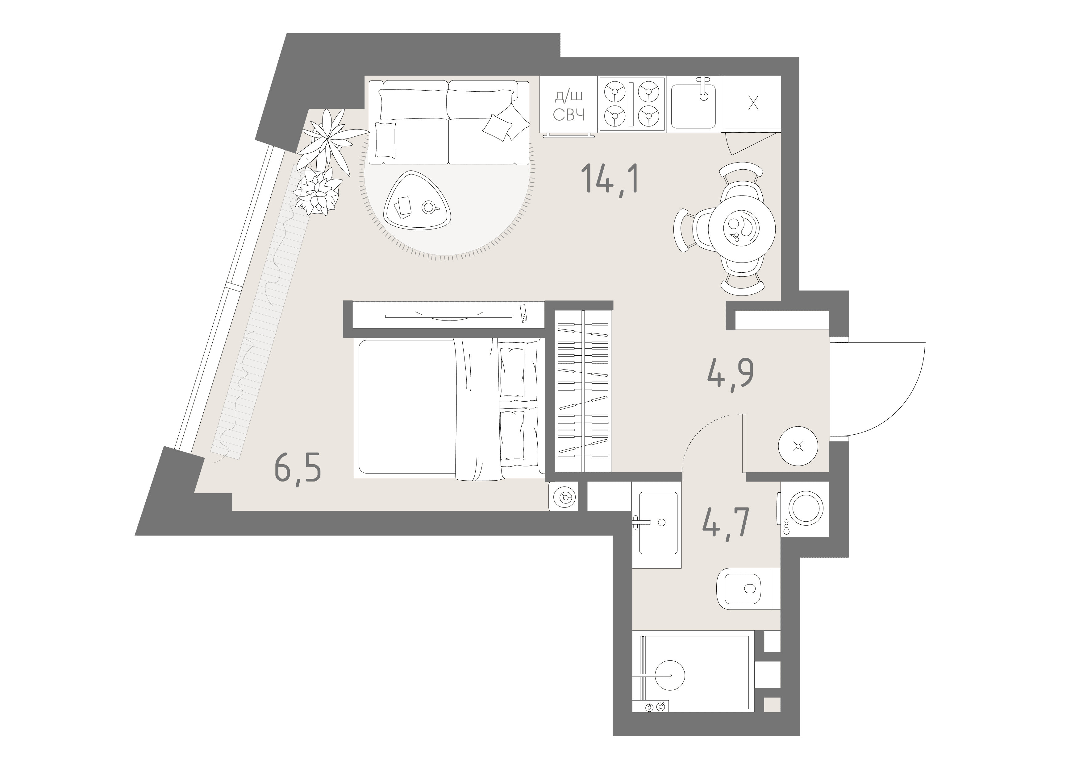 1-комнатная, 30,2 м² — 26 292 074 ₽