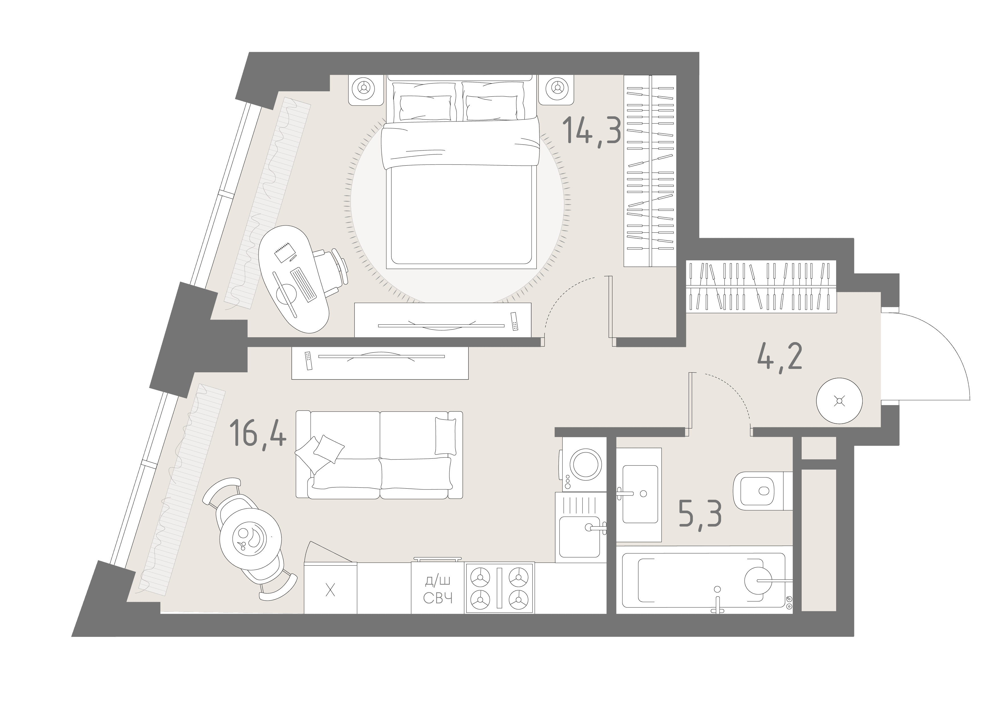 1-комнатная, 40,2 м² — 31 203 857 ₽