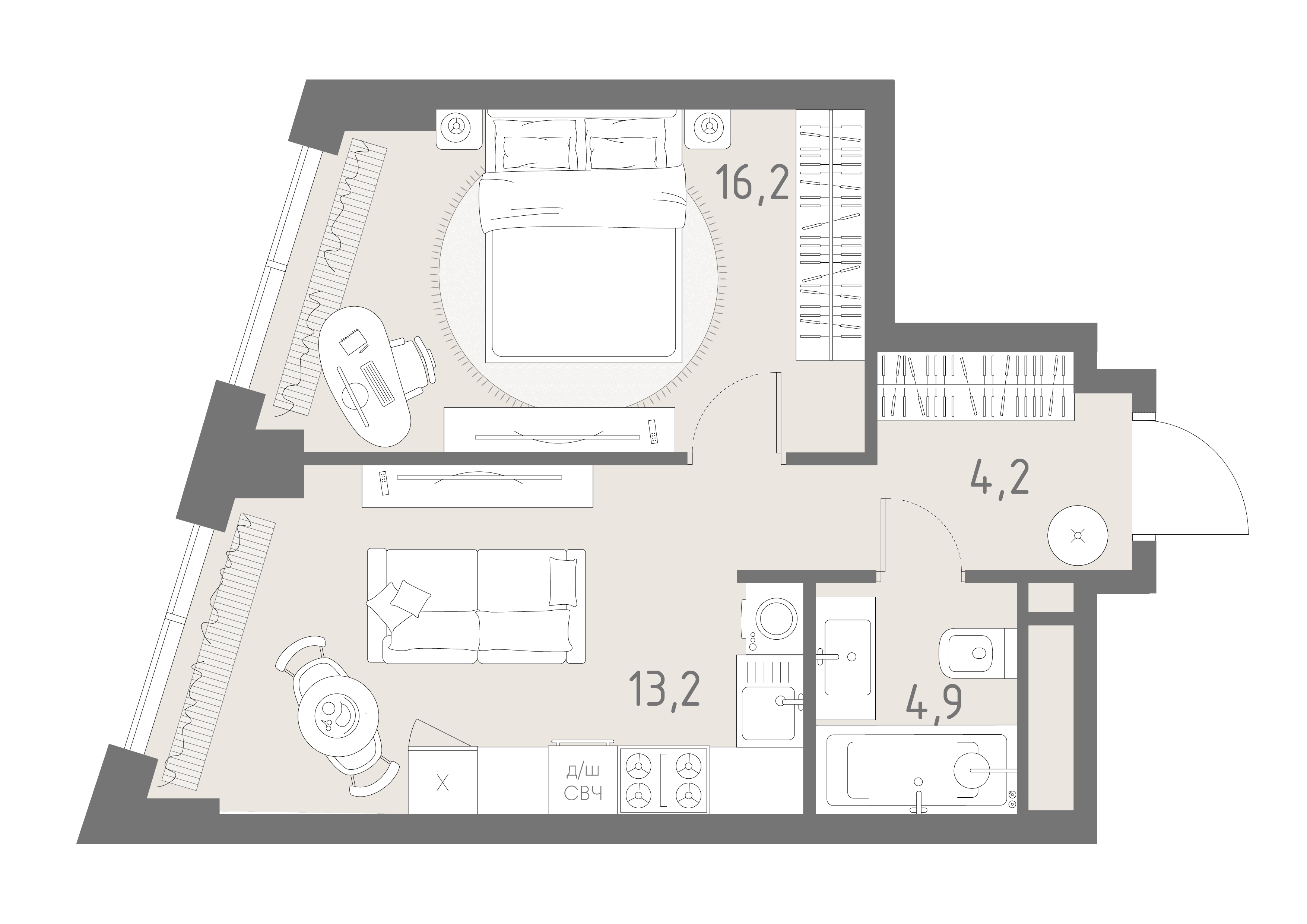 1-комнатная, 38,5 м² — 29 339 188 ₽