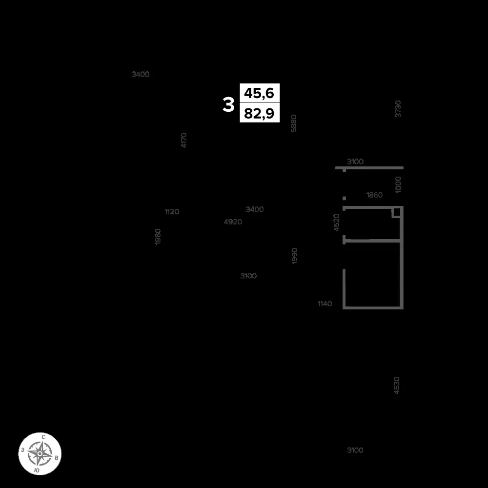 3-комнатная, 83,9 м² — 18 862 818 ₽