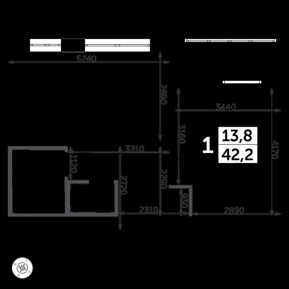 1-комнатная, 43,4 м² — 12 188 456 ₽