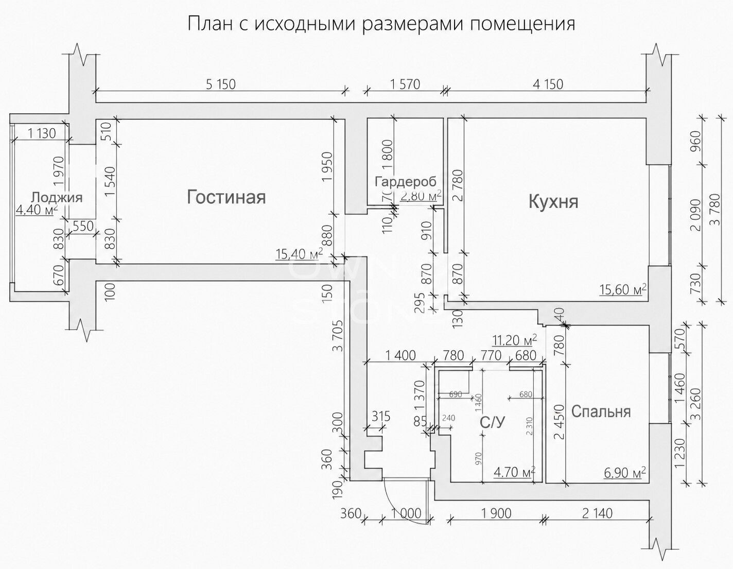 2-комнатная, 60 м² — 49 500 000 ₽