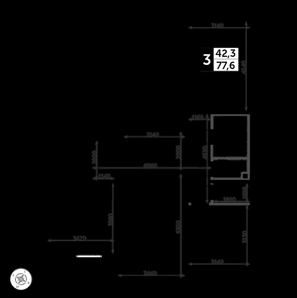 3-комнатная, 78,7 м² — 17 439 527 ₽