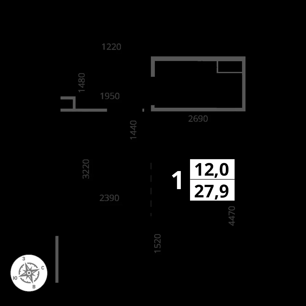 Студия, 27,9 м² — 9 778 448 ₽