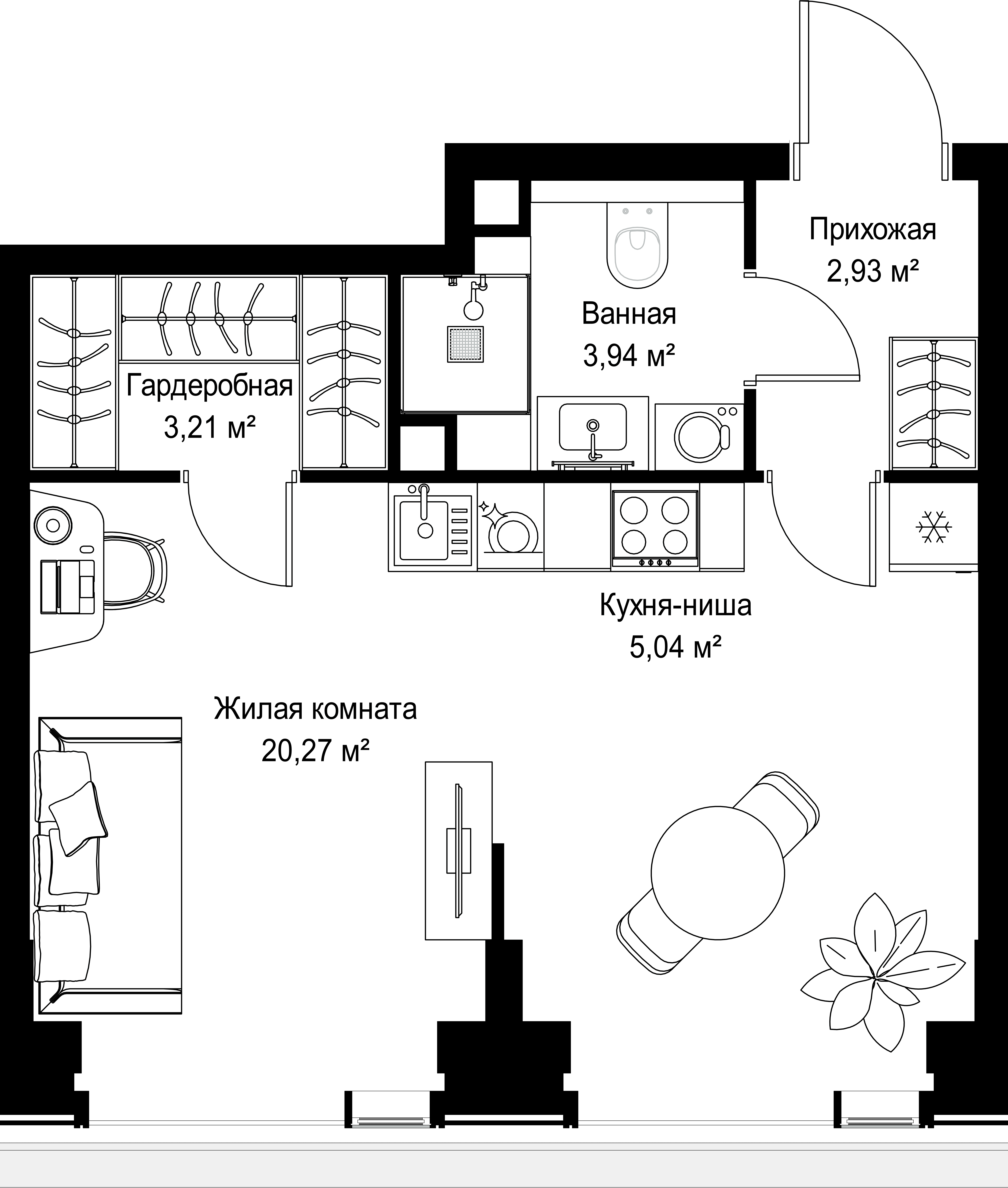 1-комнатная, 35,39 м² — 18 789 683 ₽
