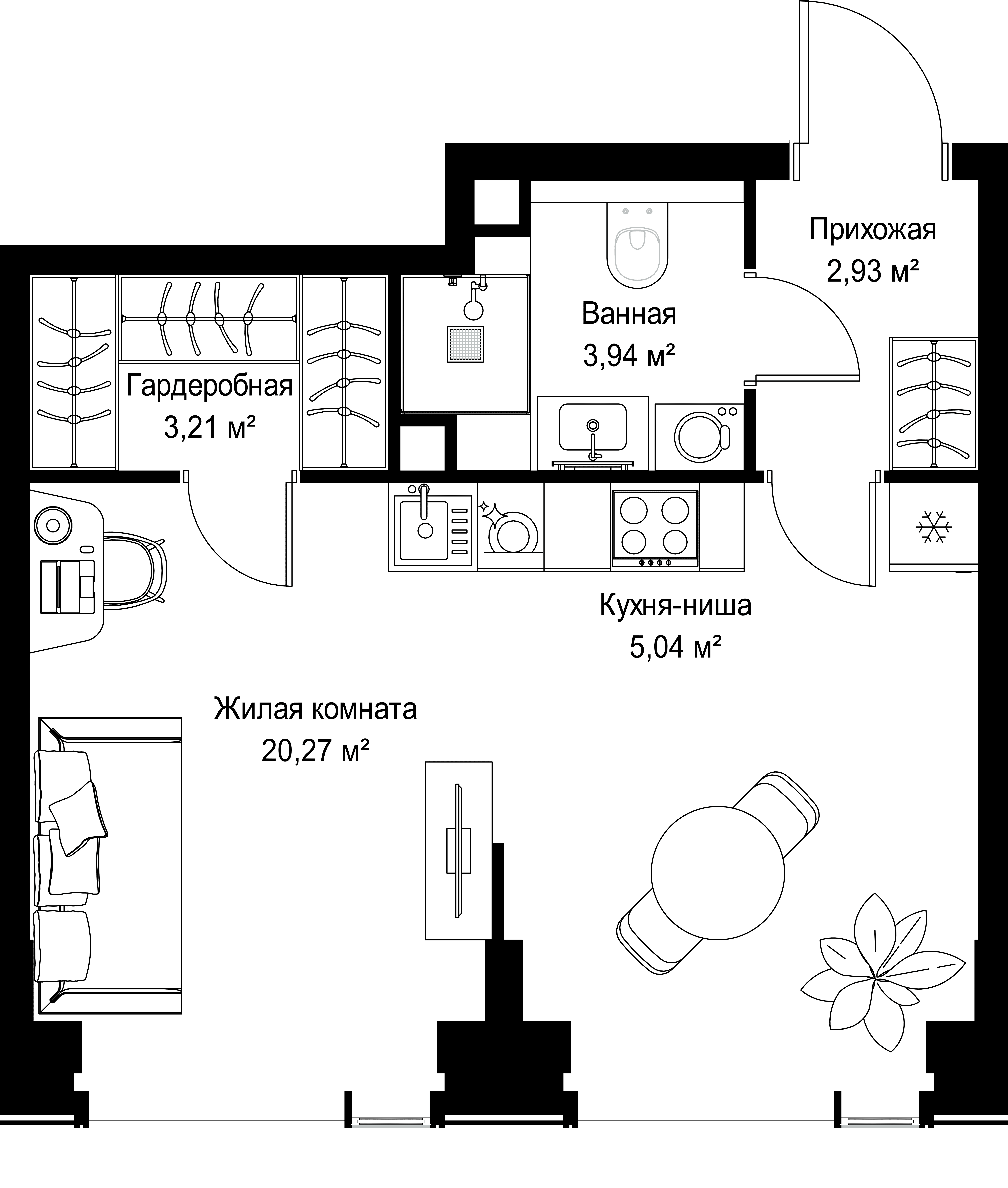 1-комнатная, 35,39 м² — 19 024 106 ₽