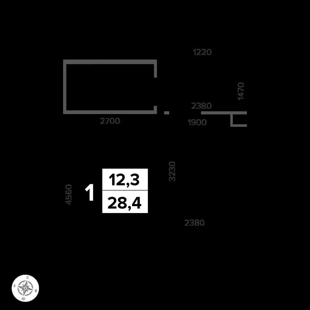 Студия, 28,5 м² — 9 338 738 ₽