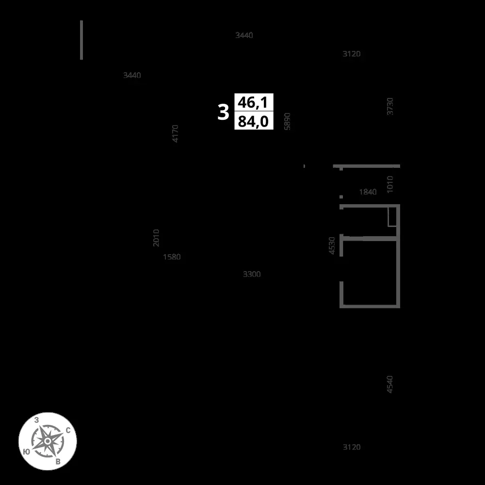 3-комнатная, 84,1 м² — 19 089 018 ₽