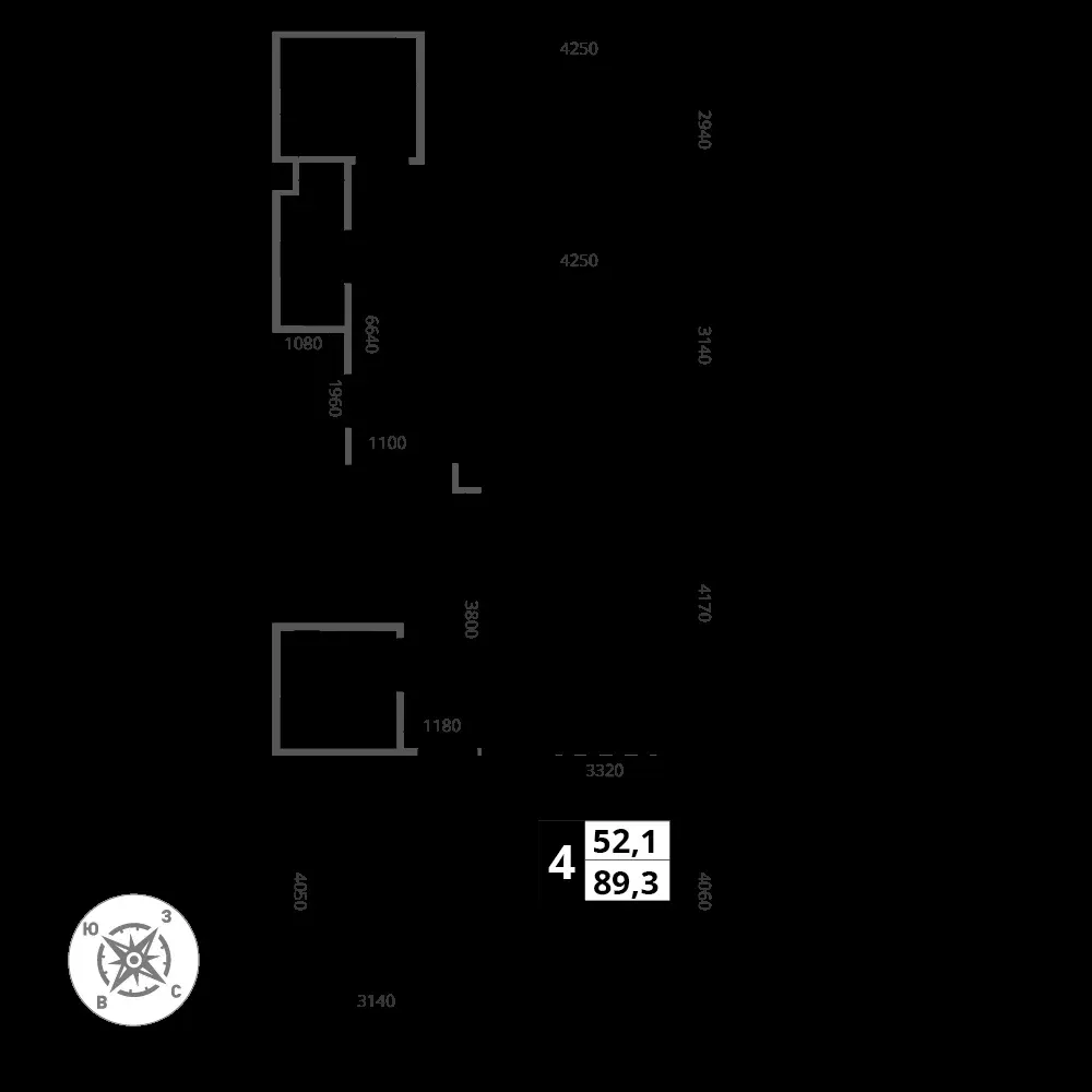 4-комнатная, 89,8 м² — 19 972 508 ₽