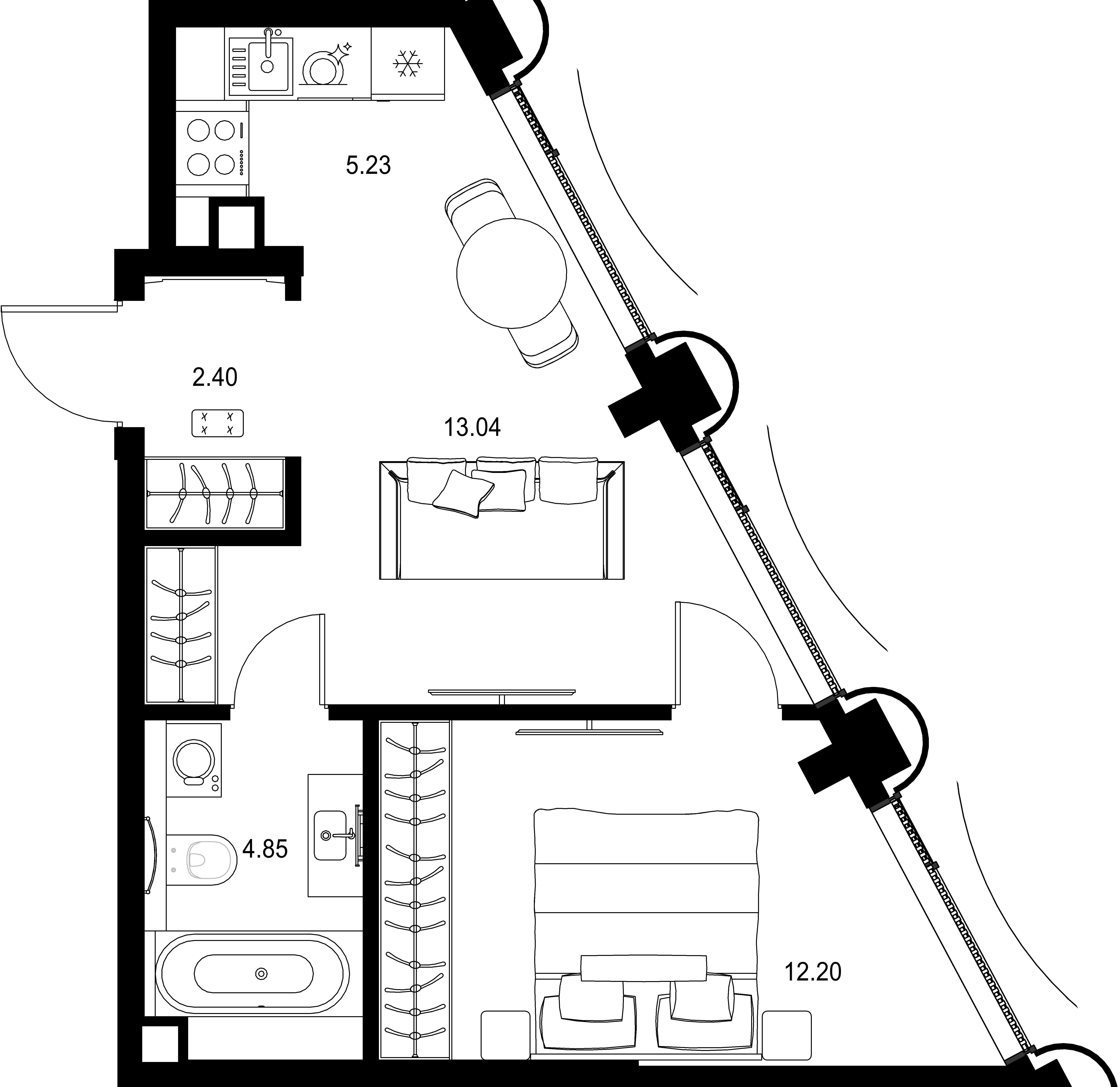1-комнатная, 37,72 м² — 26 890 361 ₽