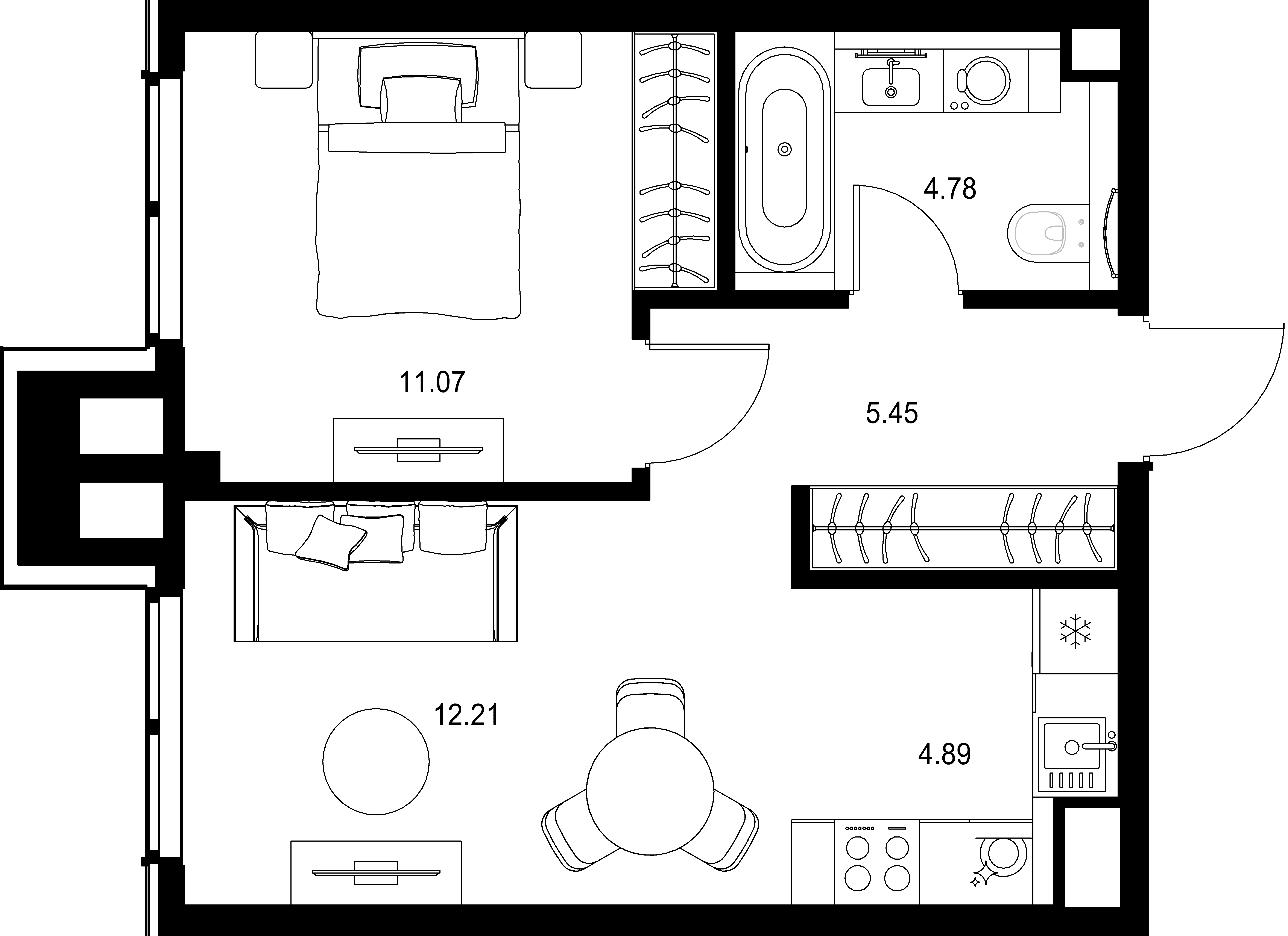 1-комнатная, 38,4 м² — 31 481 049 ₽