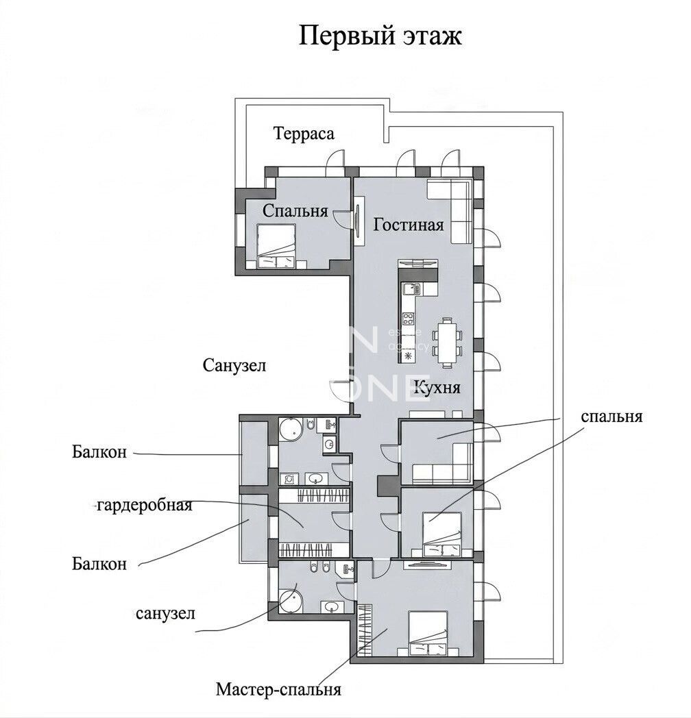 5-комнатная, 286 м² — 404 000 000 ₽